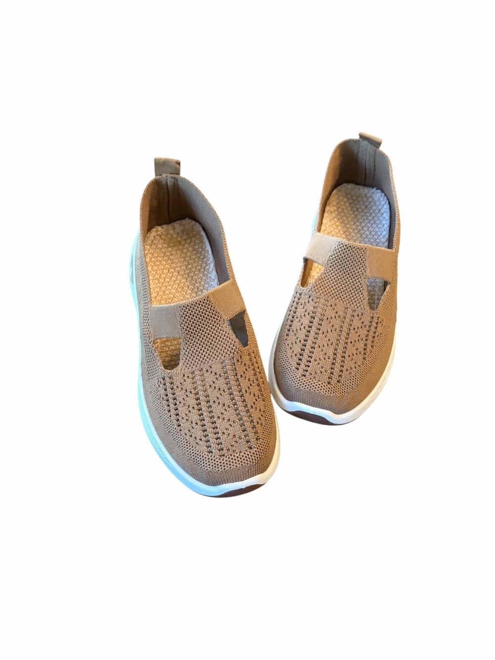 Breathable Knit Walking Sneakers – Lightweight Slip-On Comfort Shoes